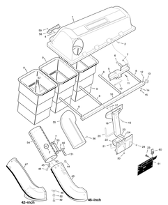 Part Location Diagram of 54754E701 Murray Hinge, Bracket